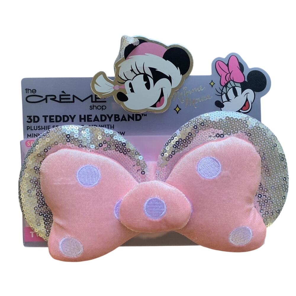 NIB The Creme Shop Minnie Mouse Special Edition Christmas Holiday Spa Headband